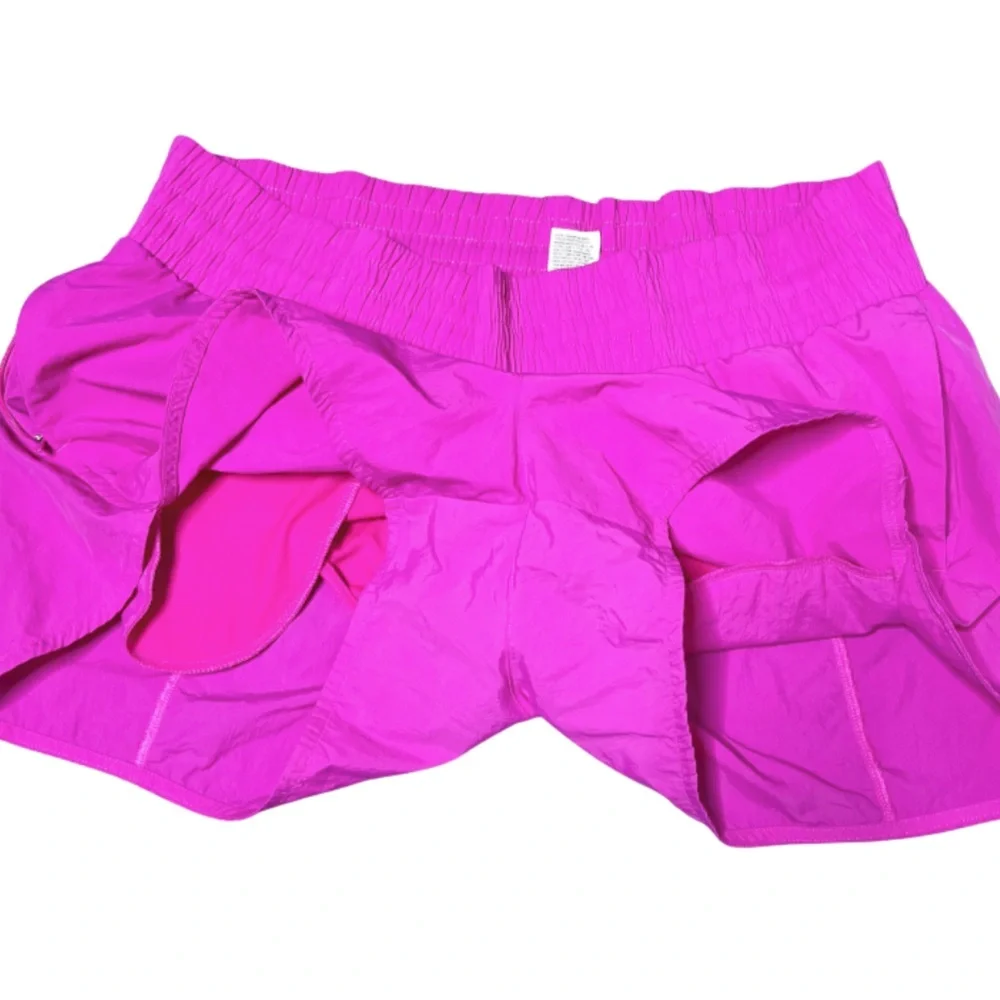 All in Motion Athletic Shorts Hot Pink Stretchy Smocked‎ Waist Dolphin Hem Women - Picture 6 of 16